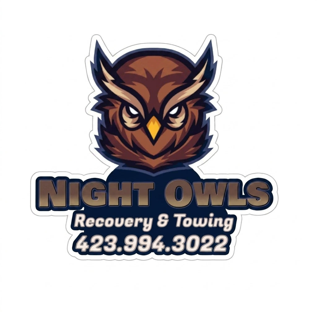 Night Owls Recovery and Towing Customer Decal or Magnet economy non-reflective decal