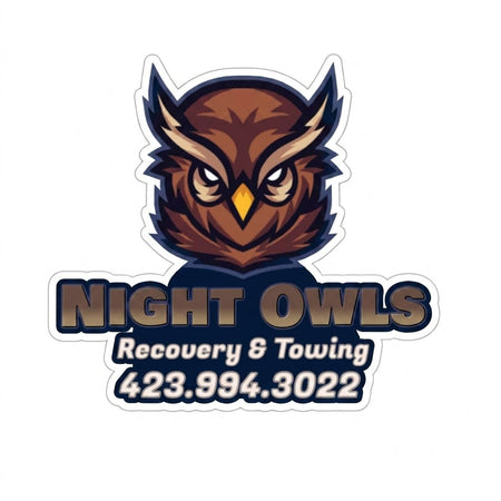 Night Owls Recovery and Towing Customer Decal or Magnet economy non-reflective decal