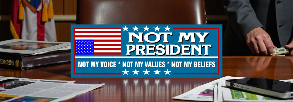 Not My President Bumper Sticker Buy one get one Free Tiktok Promotion