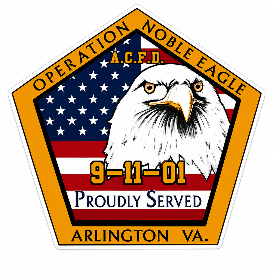 Pentagon ACFD Noble Eagle Customer Window or Helmet Decal (sqd.1)