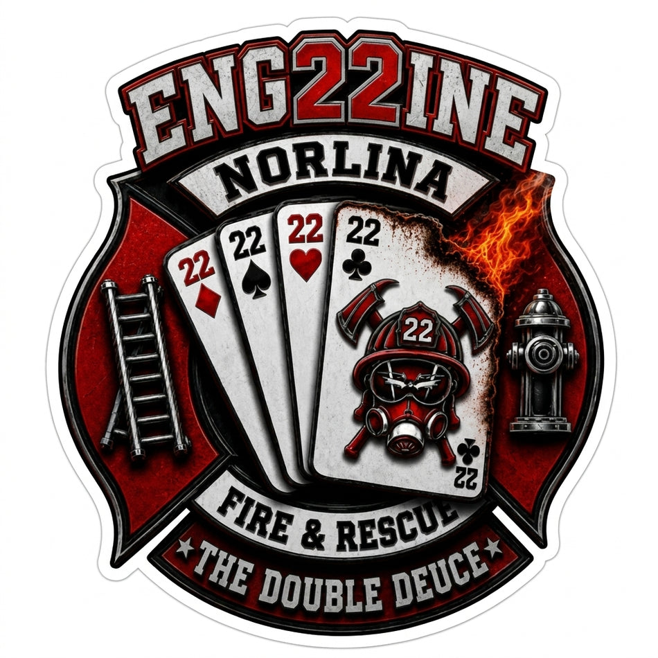 Norlina Double DeuceWindow/Helmet Decal or MAGNET (sqd.1)