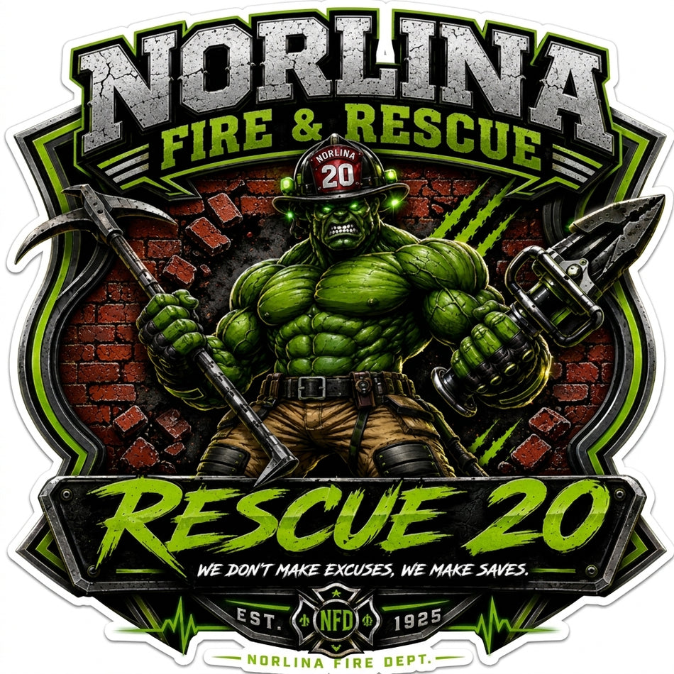 Norlina Rescue 20 Window/Helmet Decal or MAGNET (sqd.1)