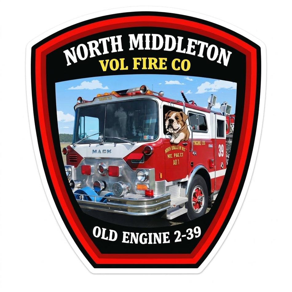 North Middleton Vol. Fire Co. Customer Decal or Magnet economy non-reflective decal