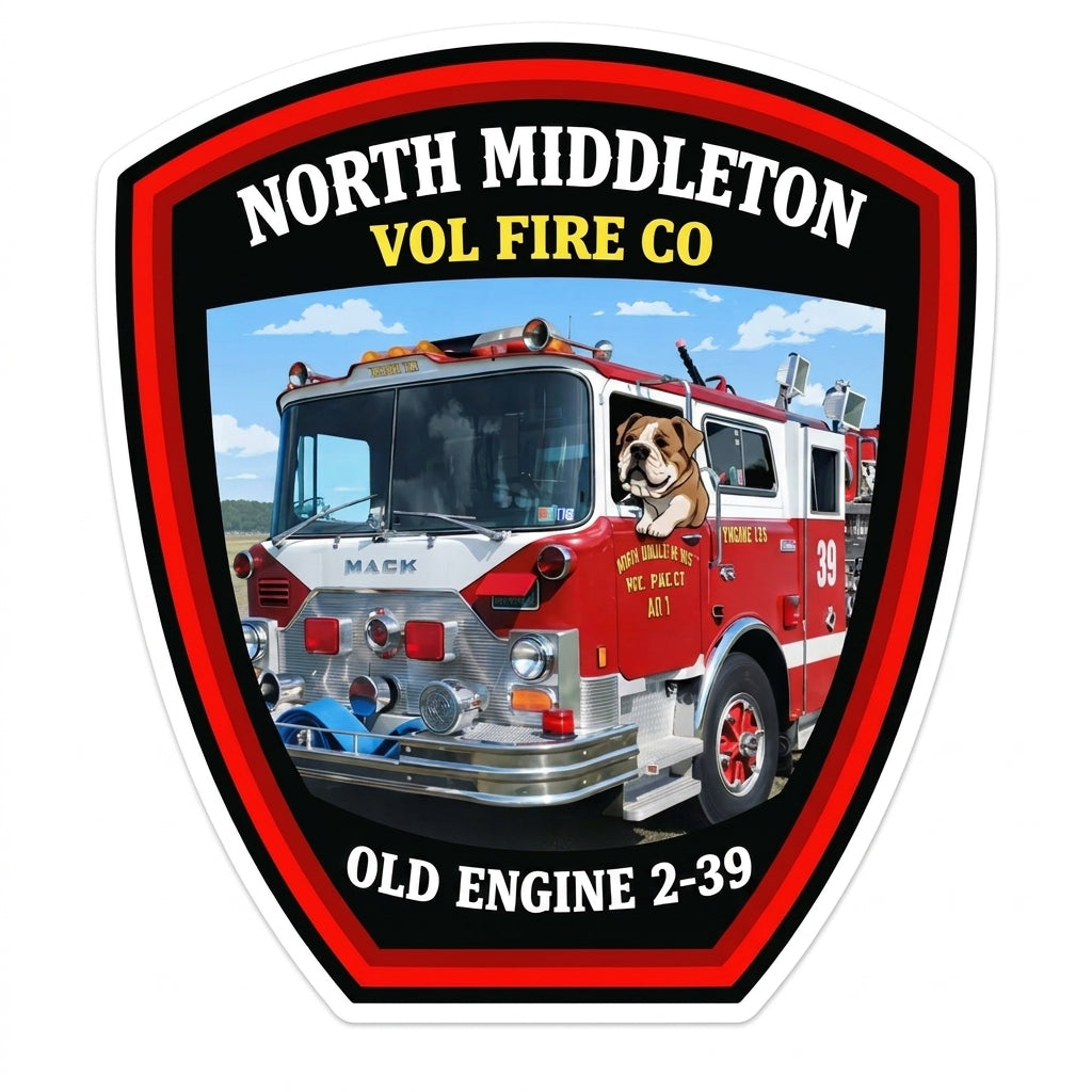 North Middleton Vol. Fire Co. Customer Decal or Magnet economy non-reflective decal