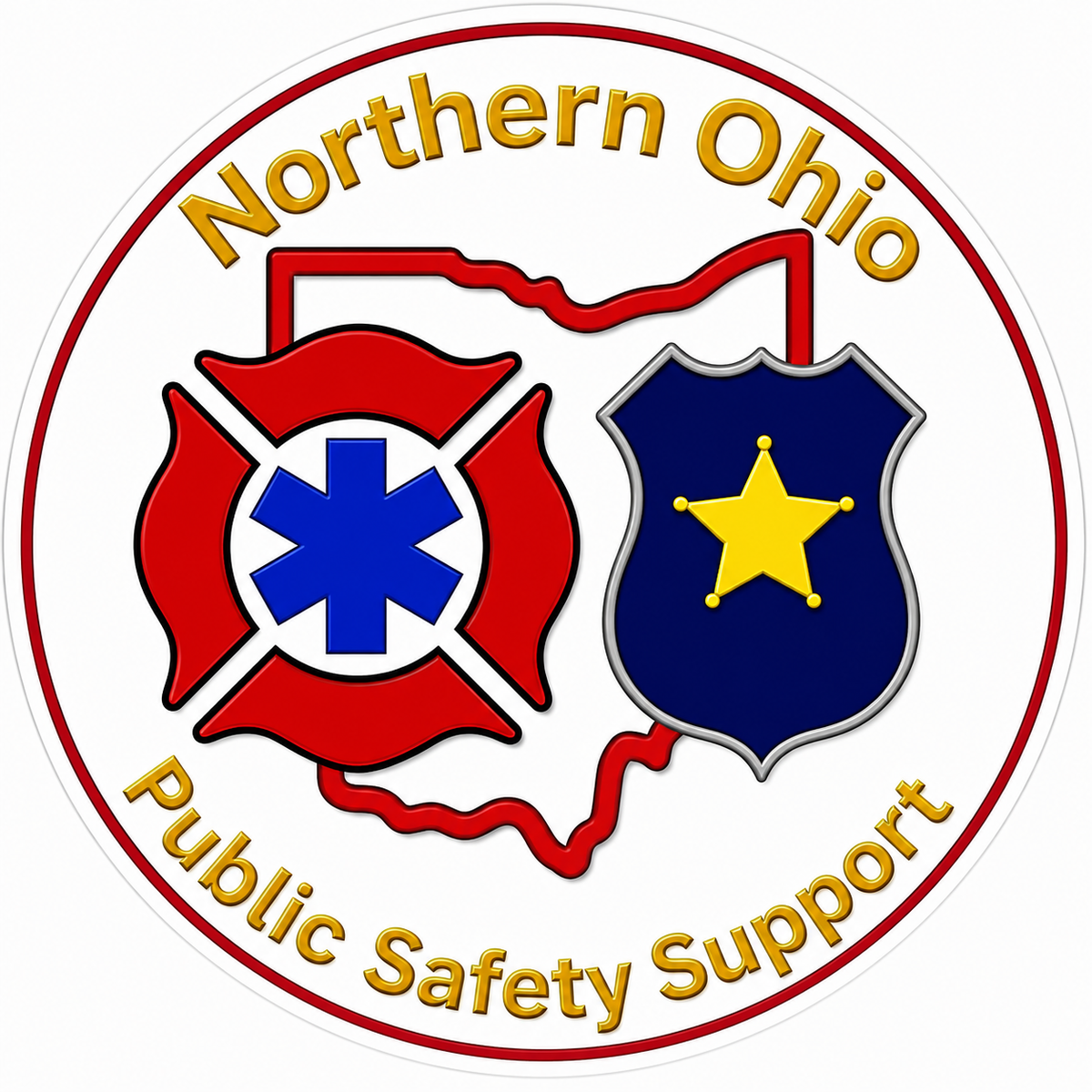 Northern Ohio Public Safety Custom Decal or Magnet economy non-reflective decal