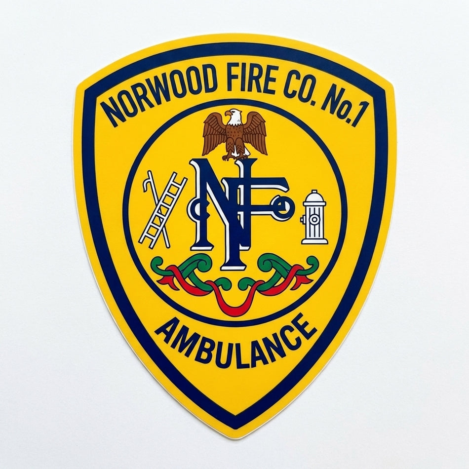 Norwood Fire Company #1 Window/Helmet Decal or MAGNET (sqd.1)