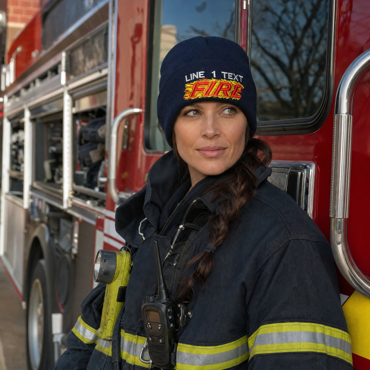 Winter Hat - NY FIRE Style Embroidered Winter Hat female fire department product image