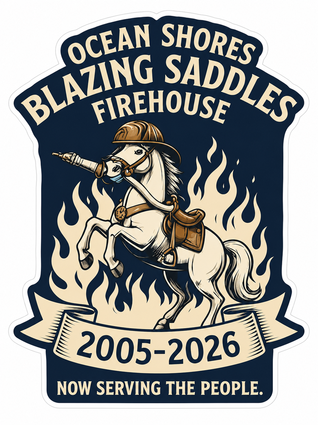 Ocean Shores Firehouse Customer Decal or Magnet economy non-reflective decal