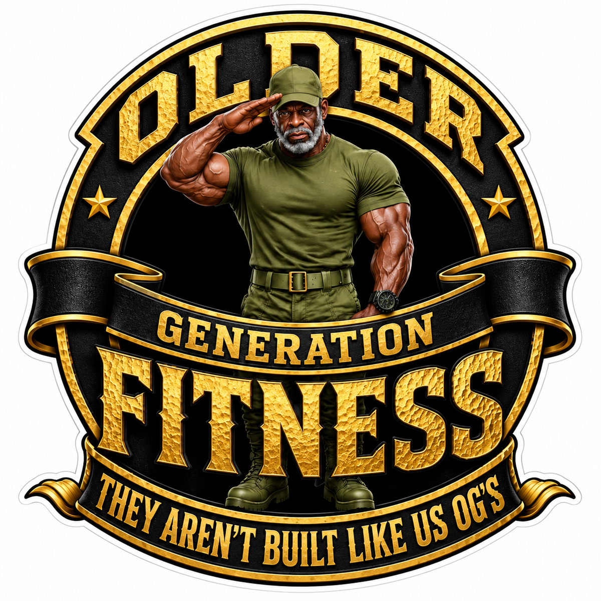 Older Generation Fitness V2 Customer Window or Helmet Decal economy non-reflective decal