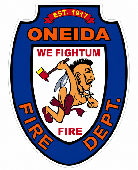 Oneida Fire Dept. Customer Decal or Magnet economy non-reflective decal