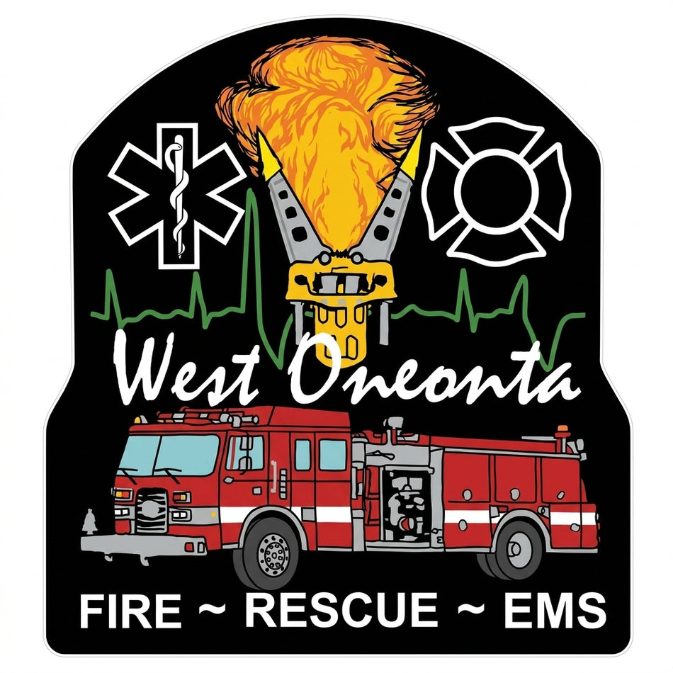 West Oneonta Fire Dept Window/Helmet Decal or MAGNET