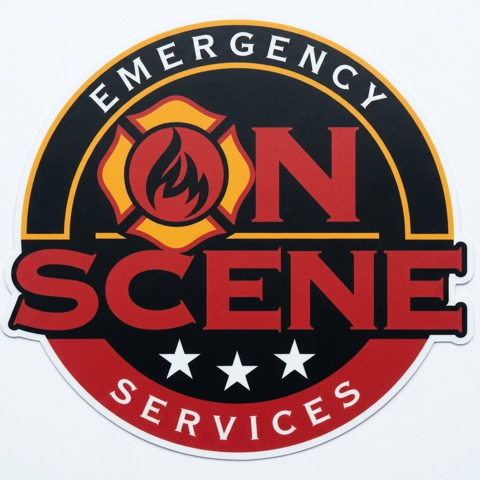 On Scene Emergency Window/Helmet Decal or MAGNET (sqd.1)
