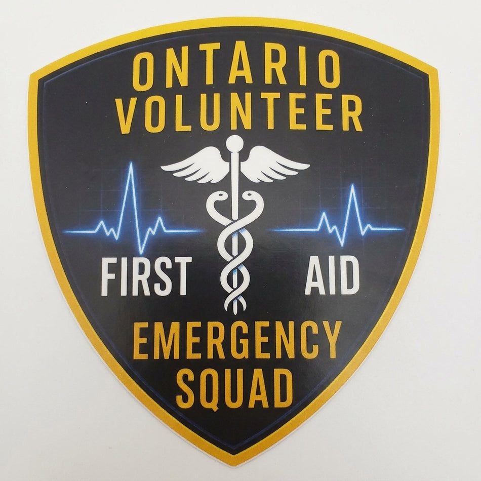 Ontario Volunteer Emergency Window/Helmet Decal or MAGNET (sqd.1)