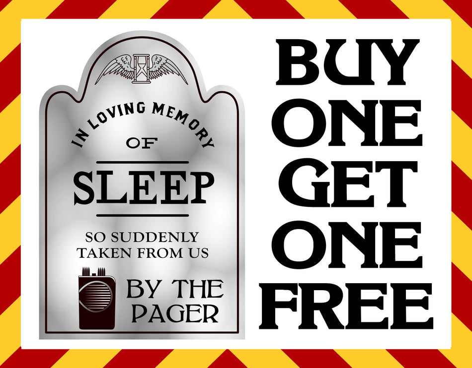 Window Decals - Pager Decal BUY ONE GET ONE FREE