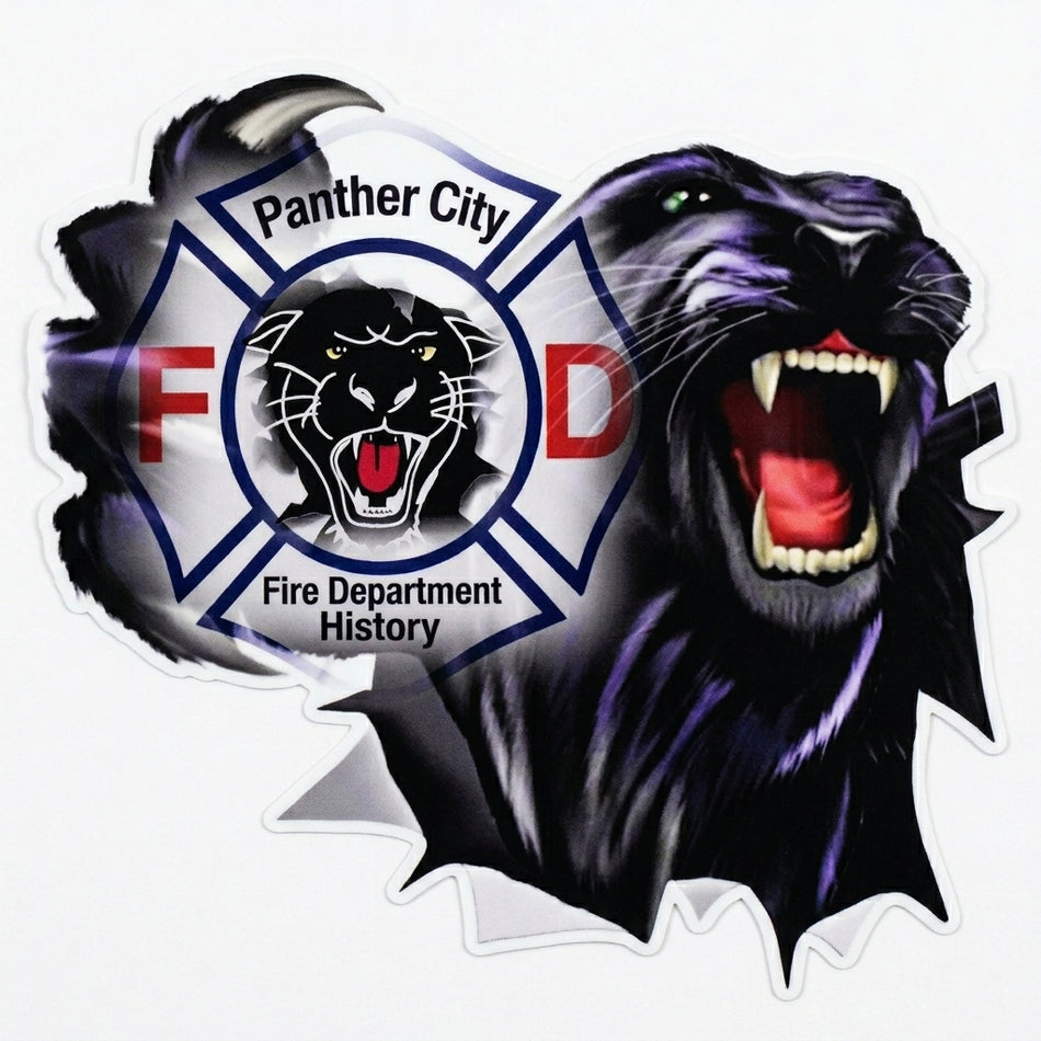 Panther City Fire Dept Window/Hardhat Decal