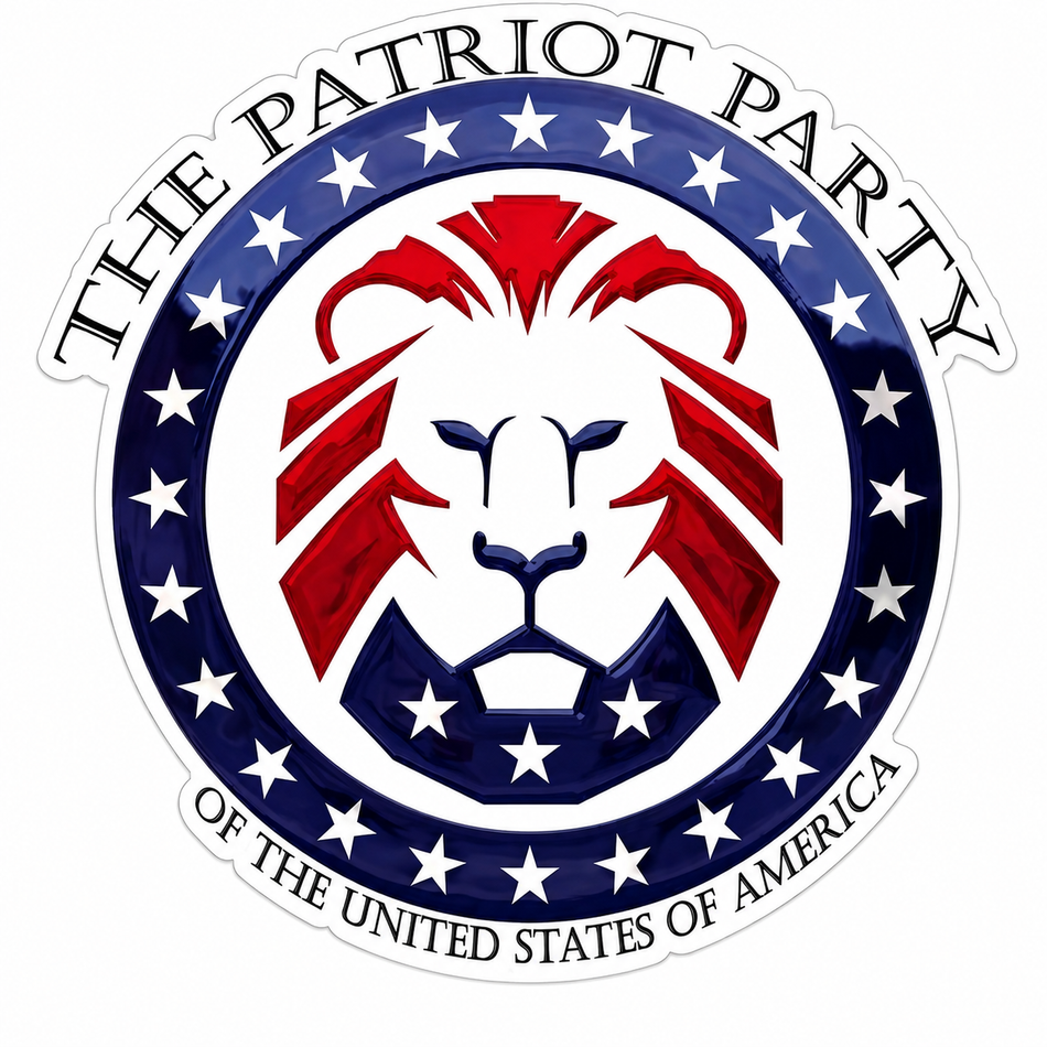Patriot Party Circle Customer Decal – Economy Bulk Decals sqd.1