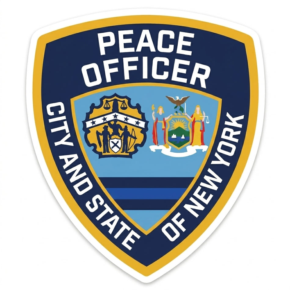New York Peace Officer Window/Helmet Decal or MAGNET (sqd.1)