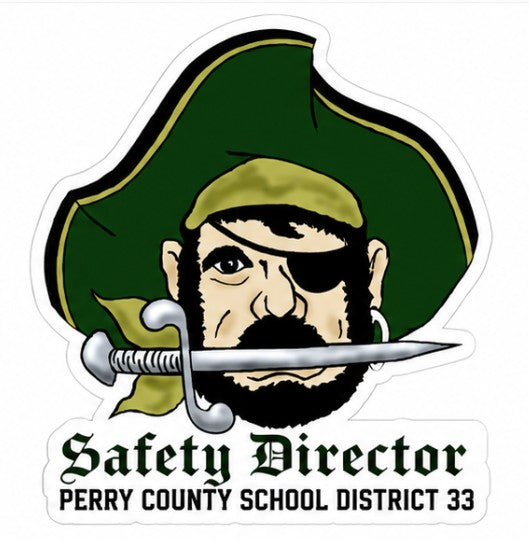 Perry County Safety Director Customer Window or Helmet Decal (sqd.1)