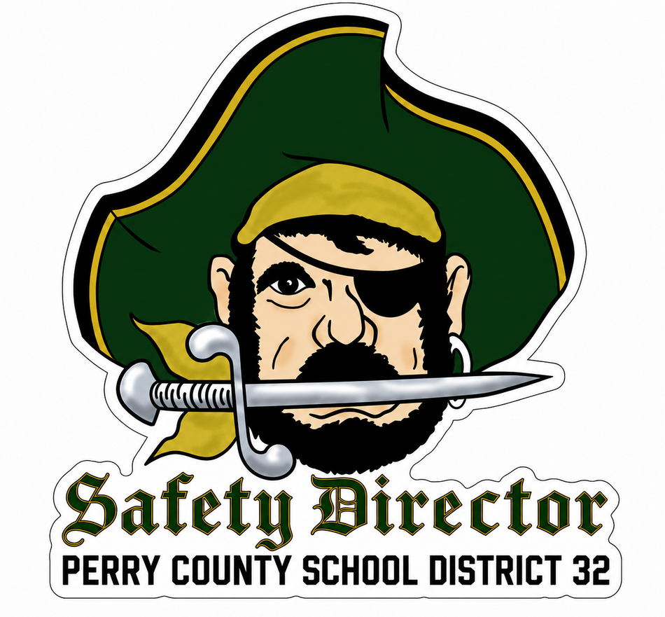 Perry County Safety Director Customer Window or Helmet Decal (sqd.1)