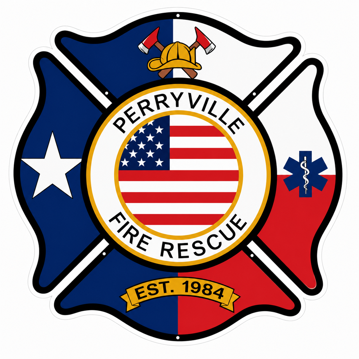 Perryville Fire Rescue Customer Decal or Magnet economy non-reflective decal