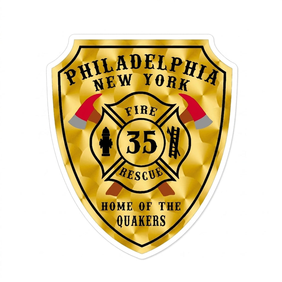 Philadelphia New York FD Customer Decal or Magnet economy non-reflective decal