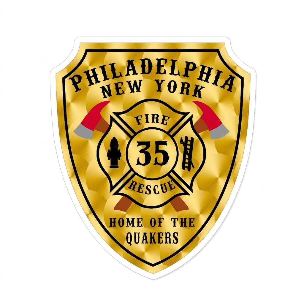 Philadelphia New York FD Customer Decal or Magnet economy non-reflective decal