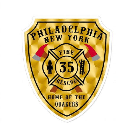 Philadelphia New York FD Customer Decal or Magnet economy non-reflective decal