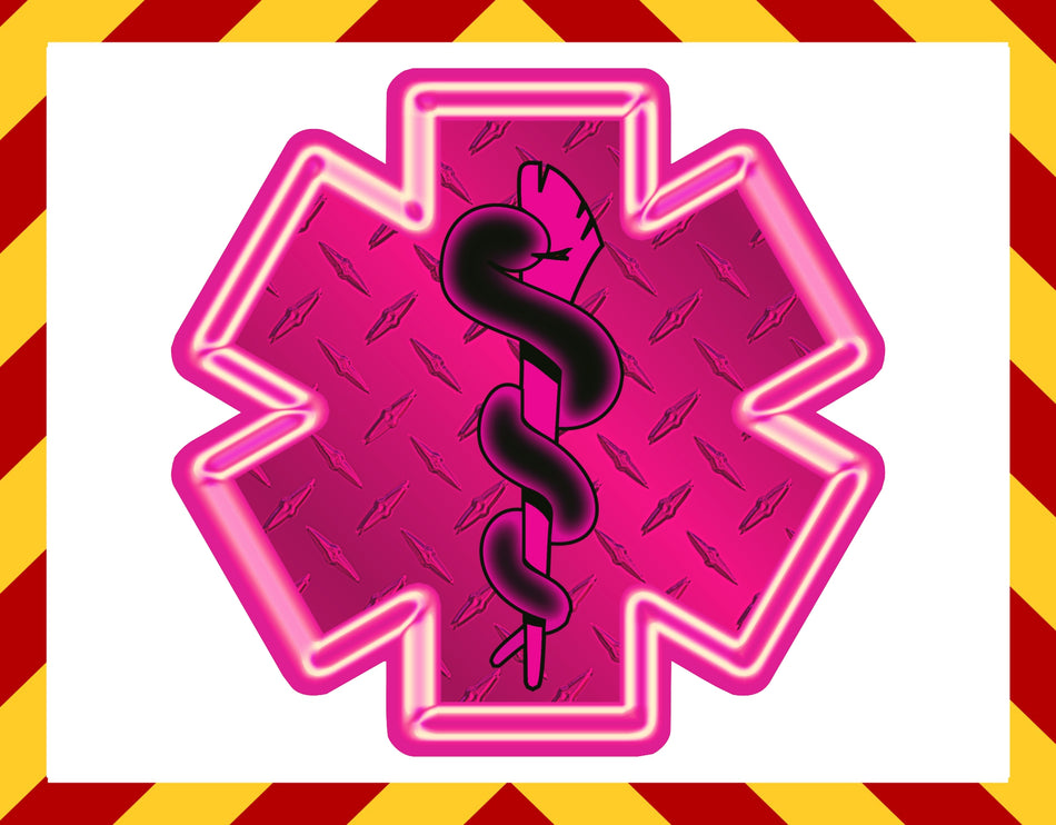 Window Decal - Pink DP EMS Star Decal
