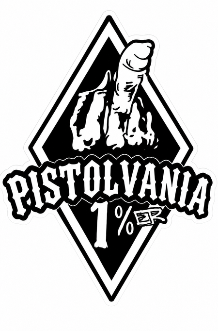 Pistolvania 1 Percent Customer Window or Helmet Decal economy non-reflective decal