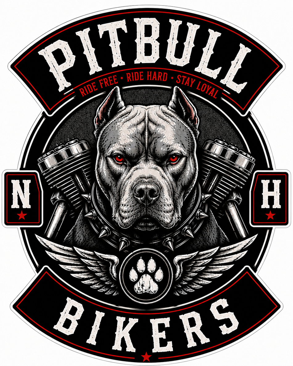 Pitbull Bikers Customer Window or Helmet Decal (sqd.1)