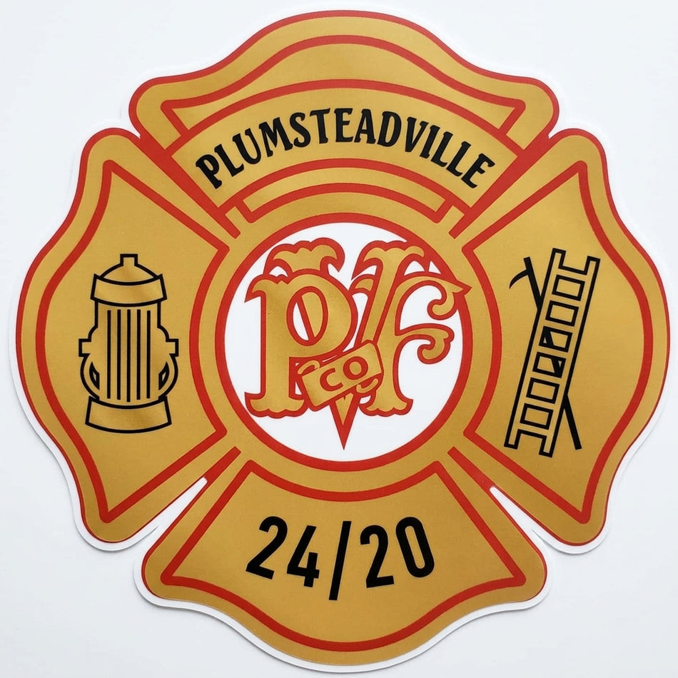 Plumsteadville 24/20 Window/Hardhat Decal