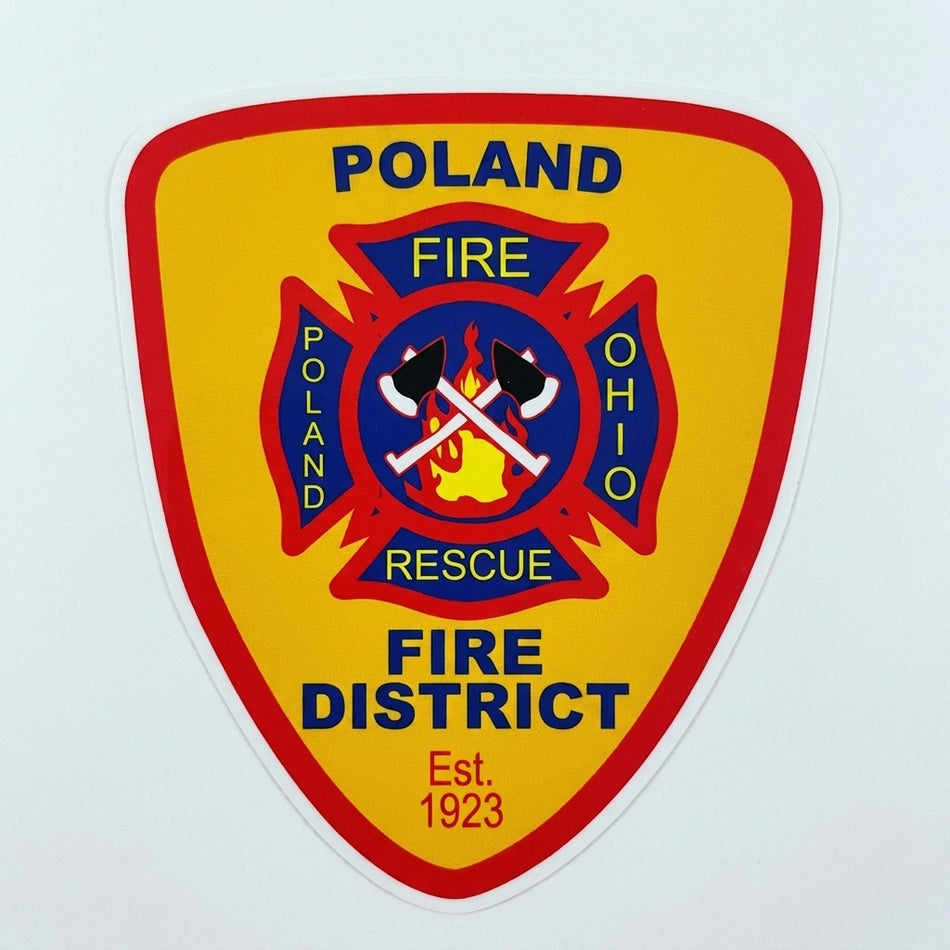 Poland Fire District Window/Helmet Decal or MAGNET (sqd.1)