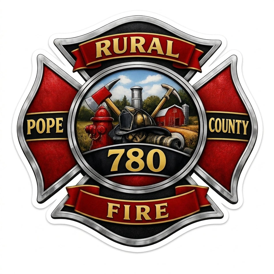 Pope County Rural Fire Window/Helmet Decal or MAGNET