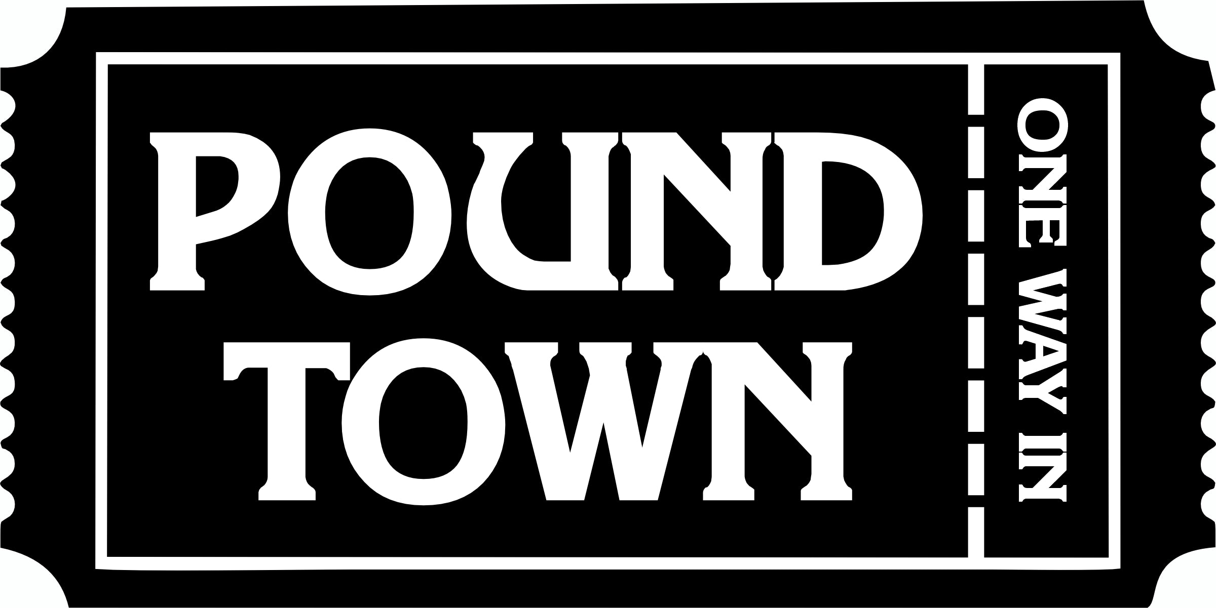 Pound Town Ticket Individual Peel and Stick Decal Powercall Sirens LLC