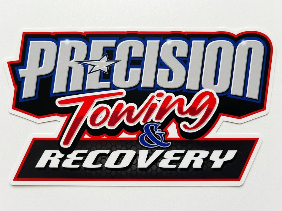 Precision Towing Recovery Window or Helmet Decal (rctd.1)