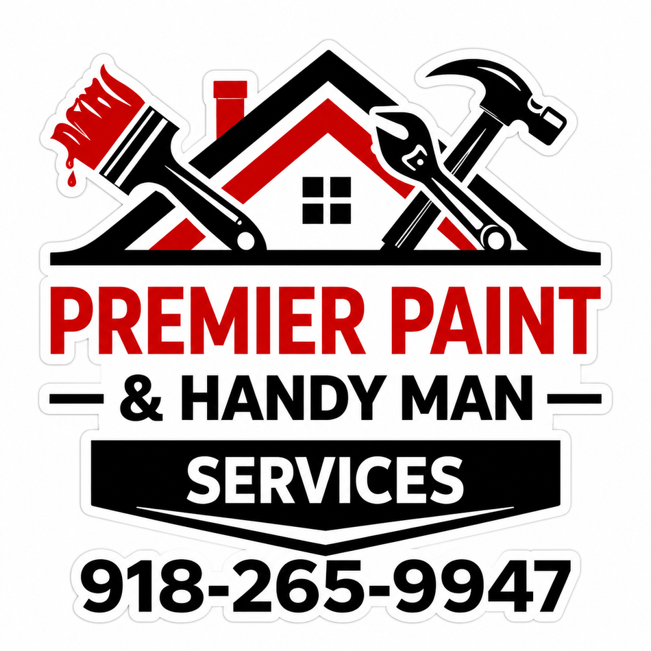 Premier Paint and Handy Man Customer Window or Helmet Decal (sqd.1)