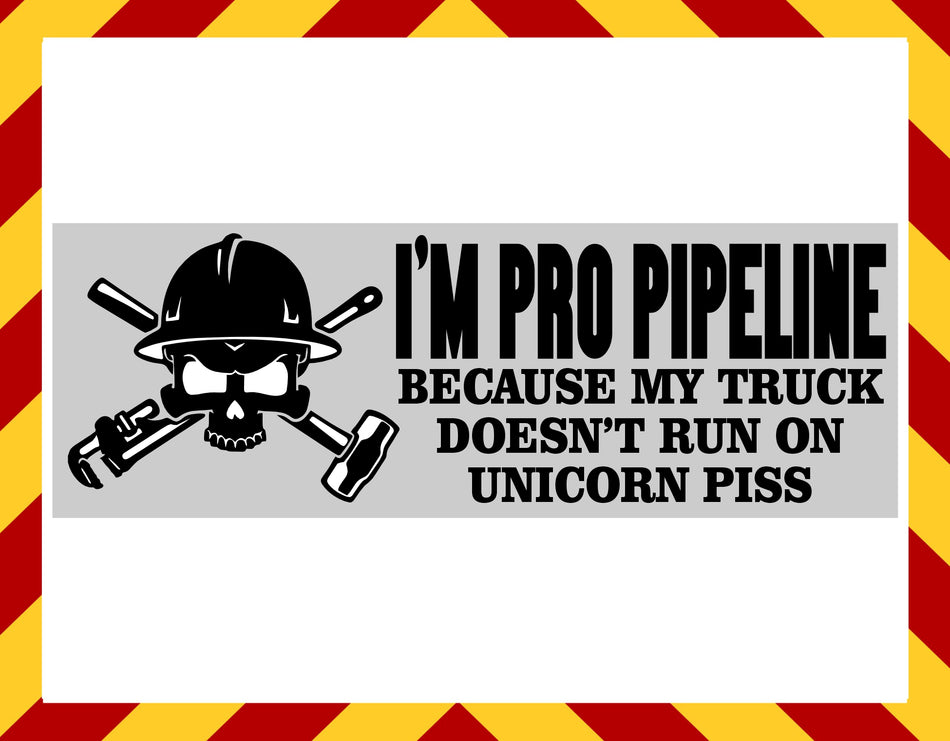 Window Sticker - Pro Pipeline Unicorn Bumper Sticker
