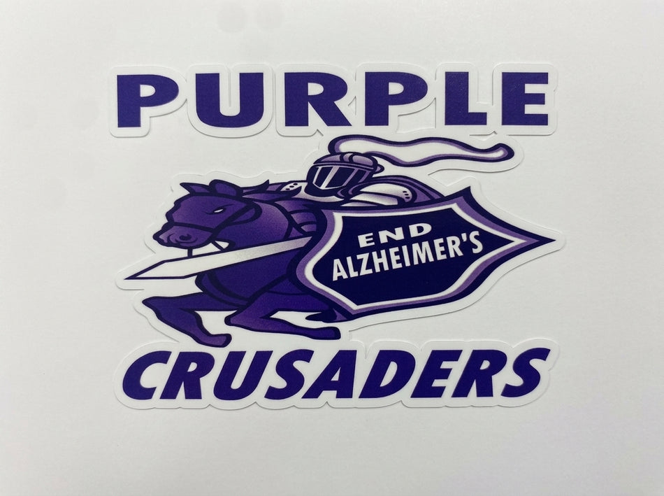 Purple Crusaders Window/Helmet Decal or MAGNET (sqd.1)