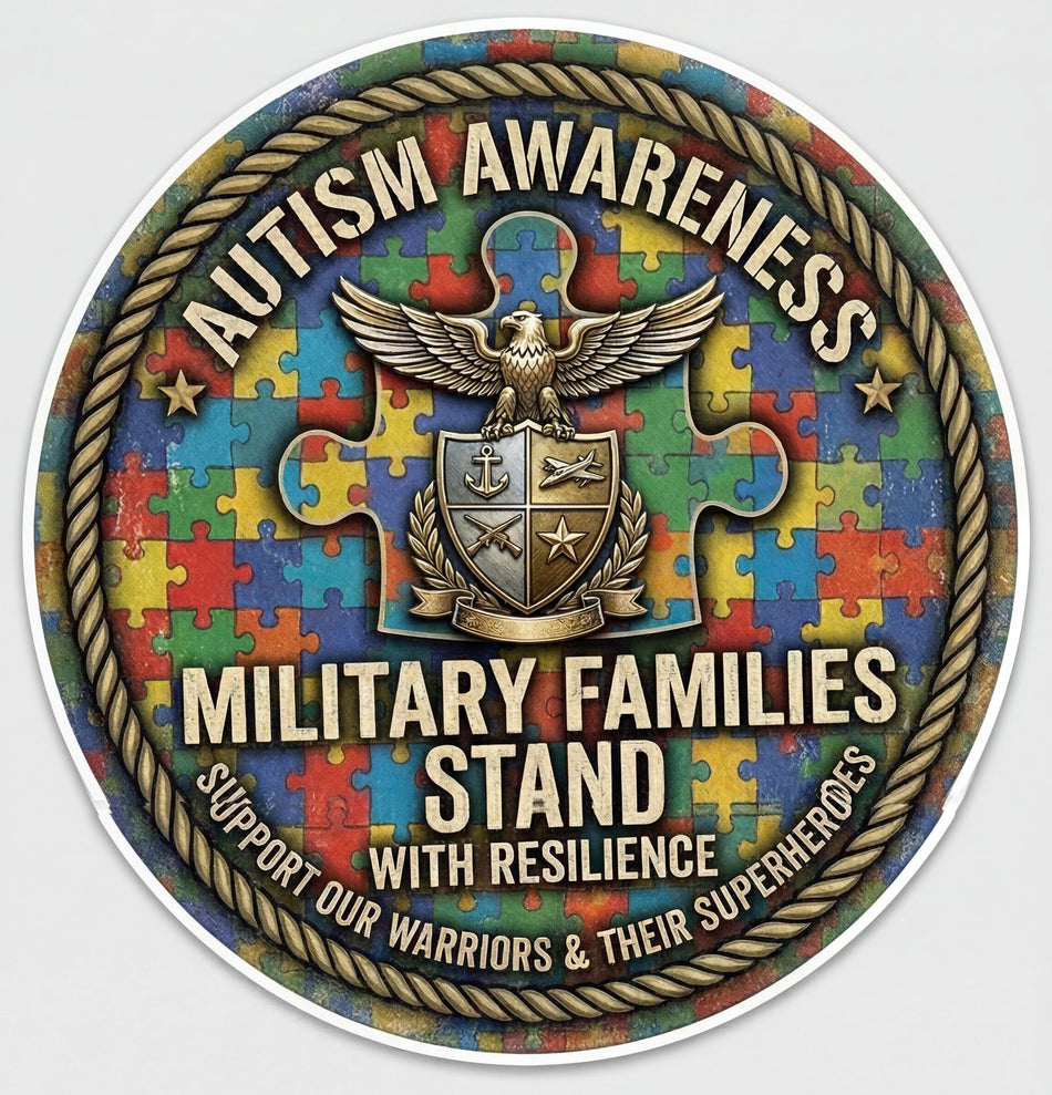 Autism Support Different no Less Military themed Window/Helmet Decal or MAGNET