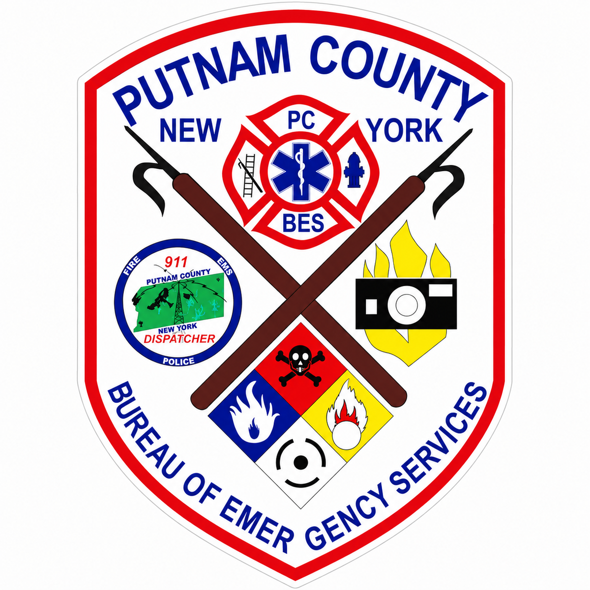 Putnam County EmergencyWindow or Helmet Decal economy non-reflective decal