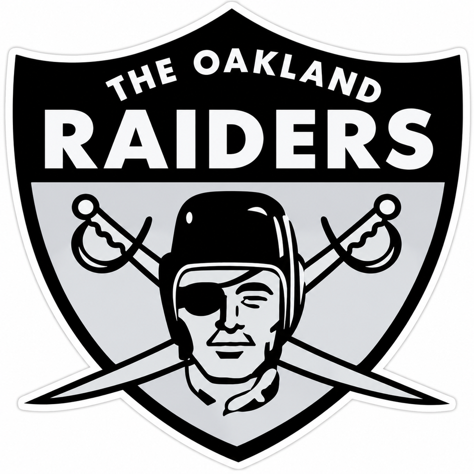 Oakland Raiders Design Customer Decal or Magnet (sqd.1)