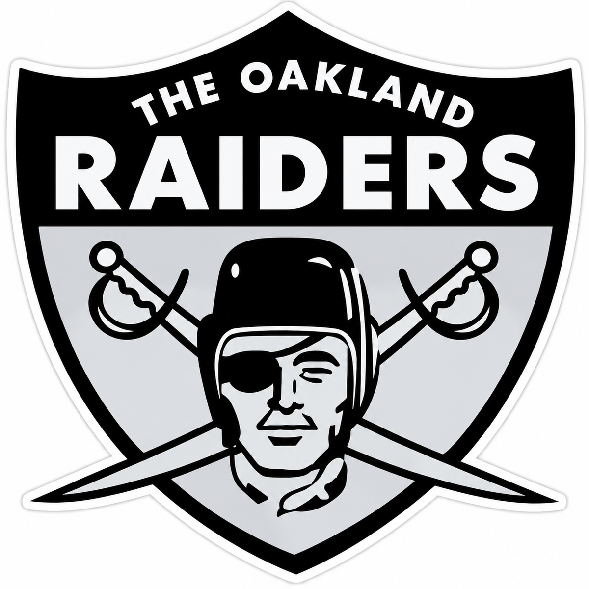 Oakland Raiders Design Customer Decal or Magnet economy non-reflective decal