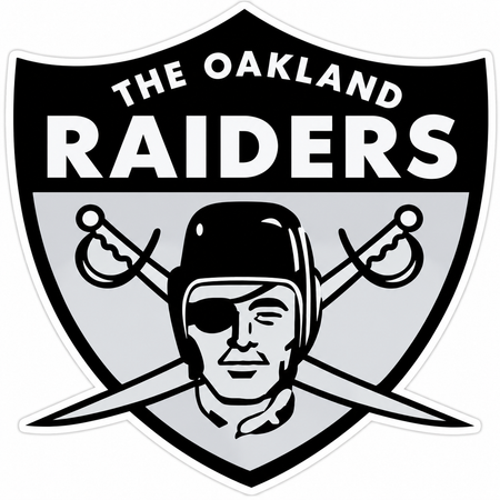 Oakland Raiders Design Customer Decal or Magnet economy non-reflective decal