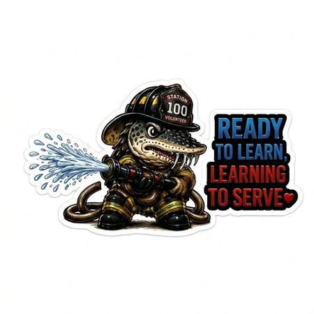 Ready to Learen Alligator Window or Helmet Decal economy bulk decal