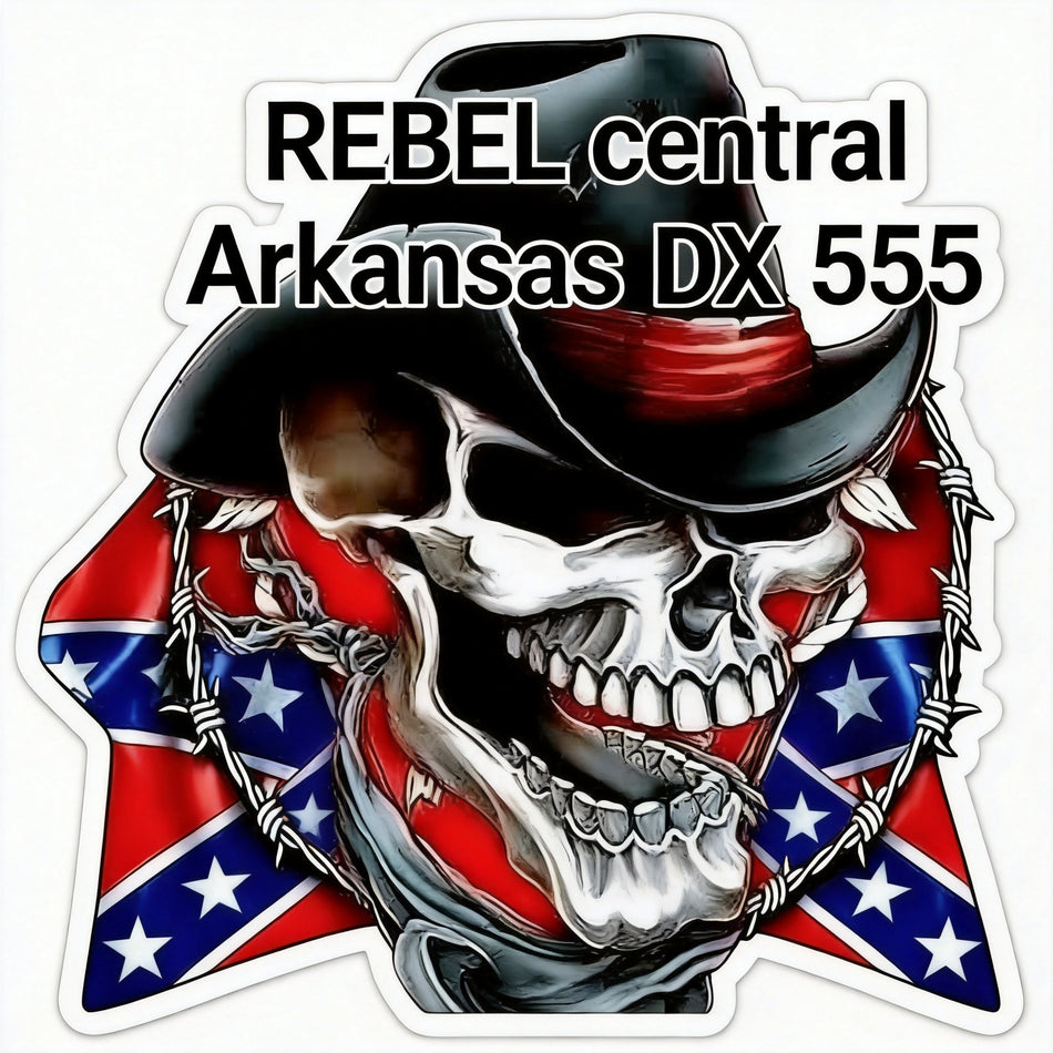 Rebel Central Window/Helmet Decal or MAGNET (sqd.1)