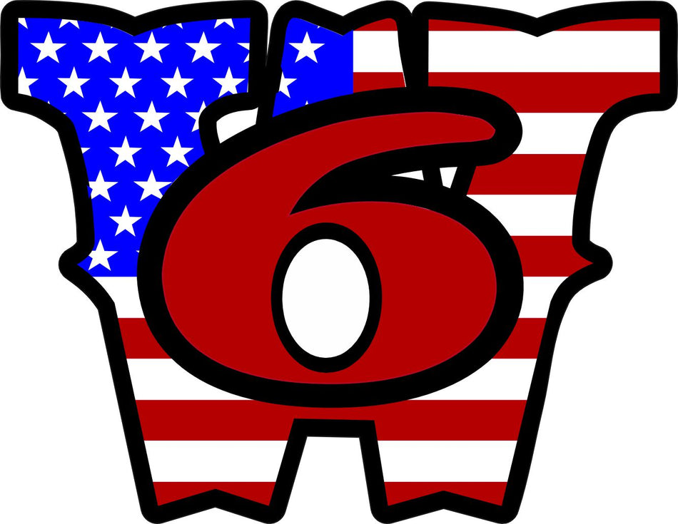 Firefighter Sticker - Worcester 6 Memorial Reflective Sticker in Various Sizes and Colors