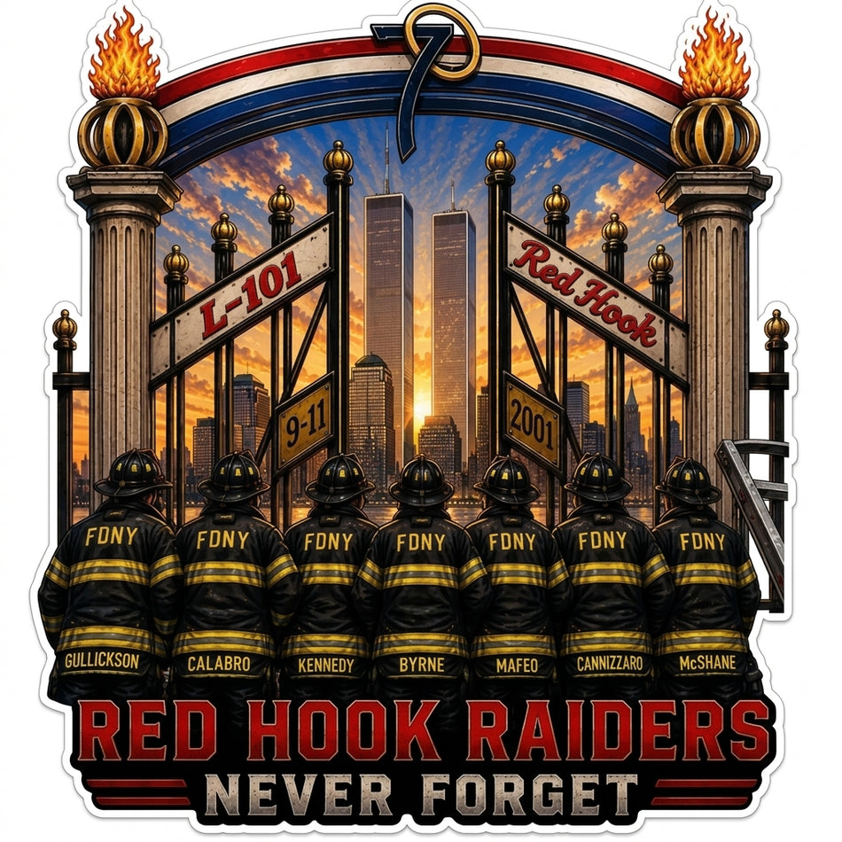 Red Hook Raiders V2 Window/Helmet Decal or MAGNET (sqd.1)