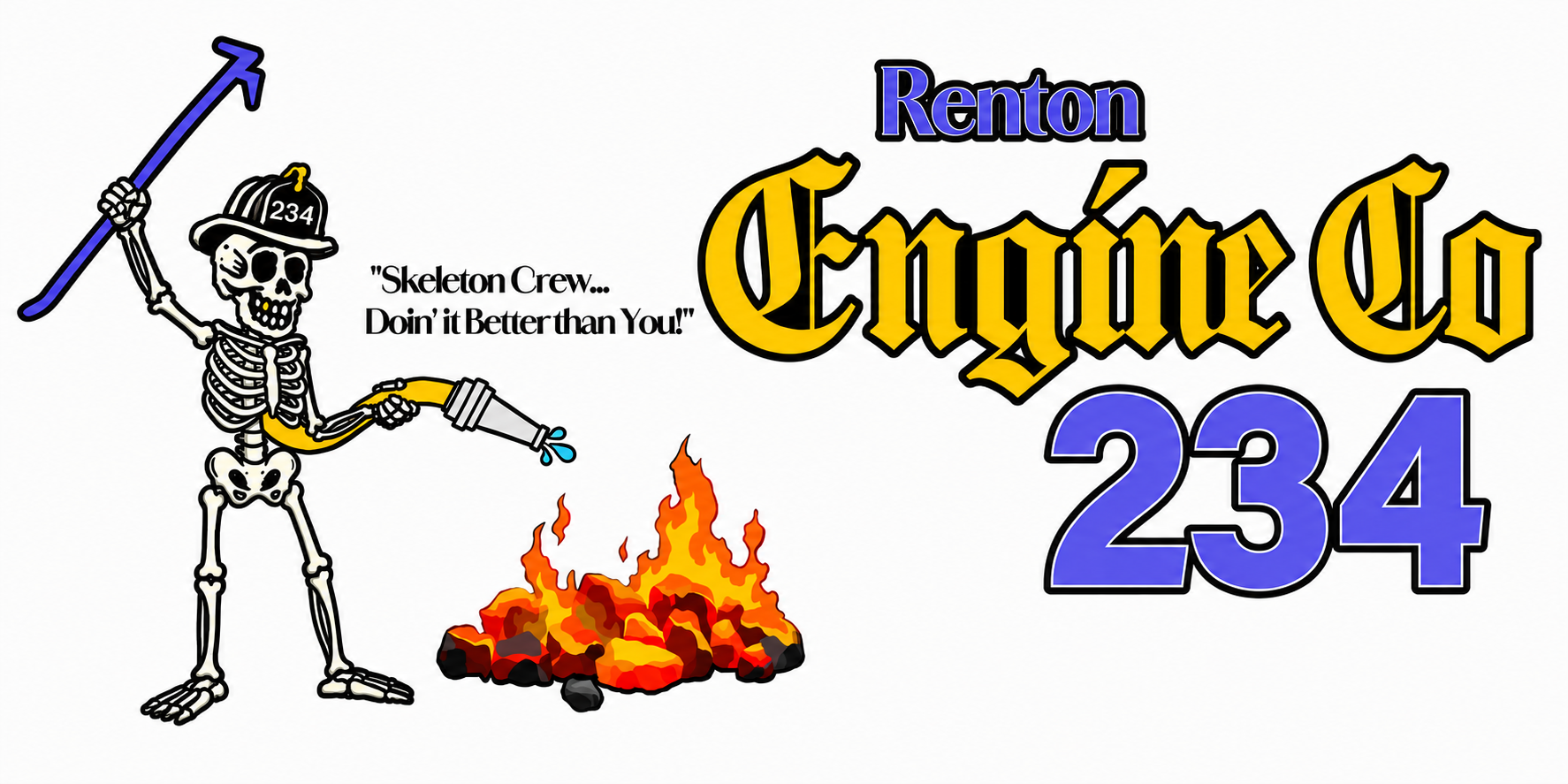 Renton 234 Skeleton Crew Custom Window or Helmet Decal economy bulk decal