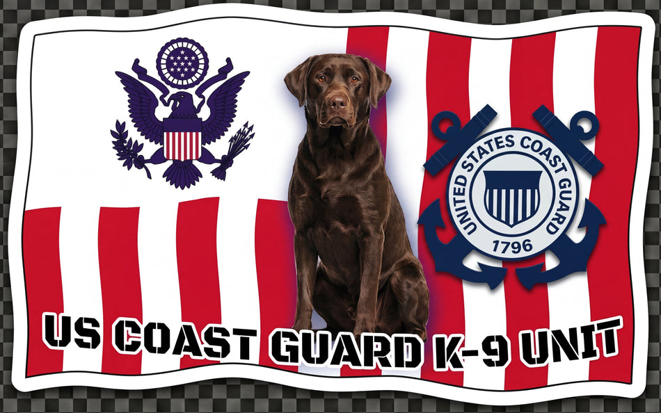 Coast Guard K9 Unit Lab Window/Helmet Decal or MAGNET