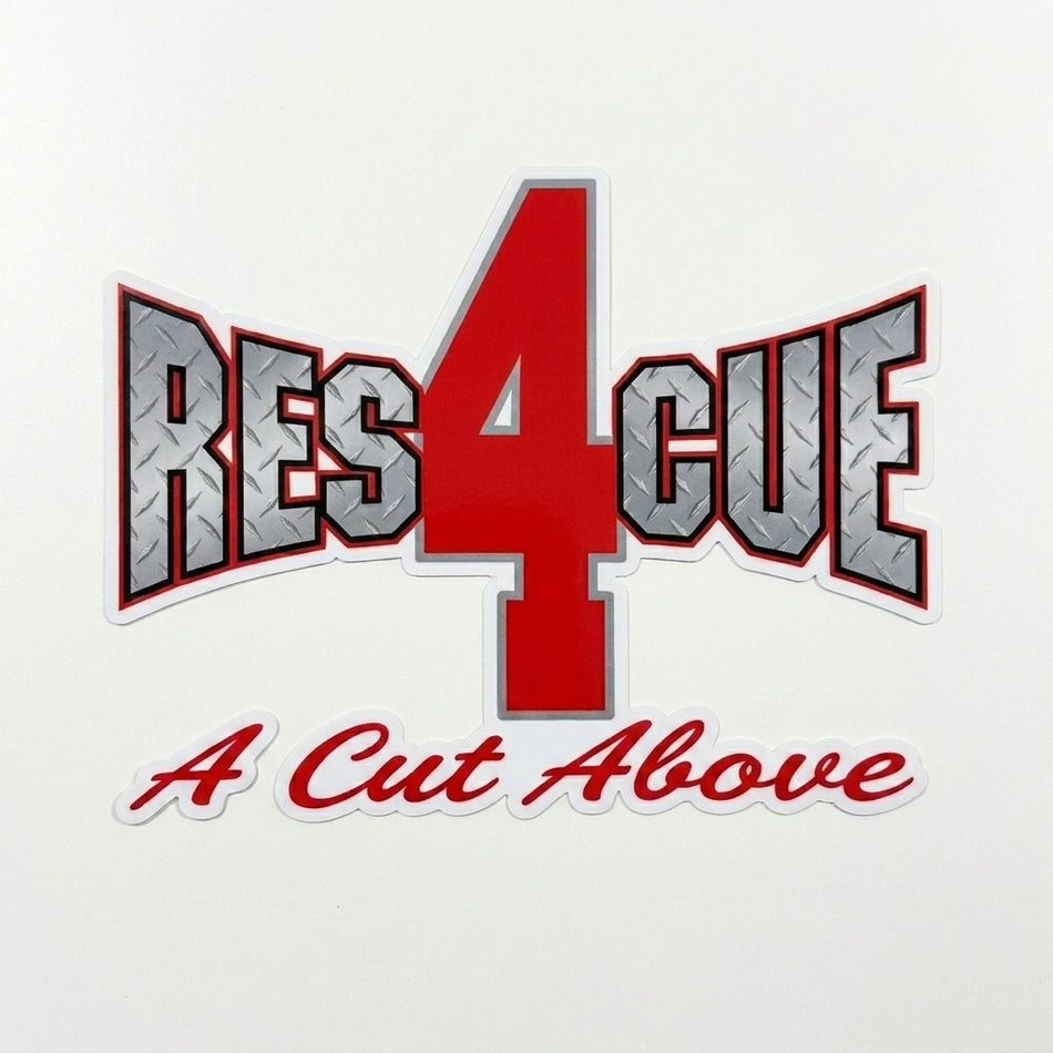 Rescue 4 A Cut Above Window or Helmet Decal